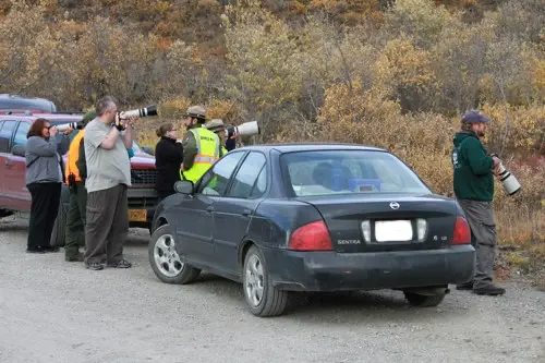 The car of personal finance blogger 'Northern Expenditure': a black 2004 Nissan Sentra, and a blue 2010 Subaru Forester