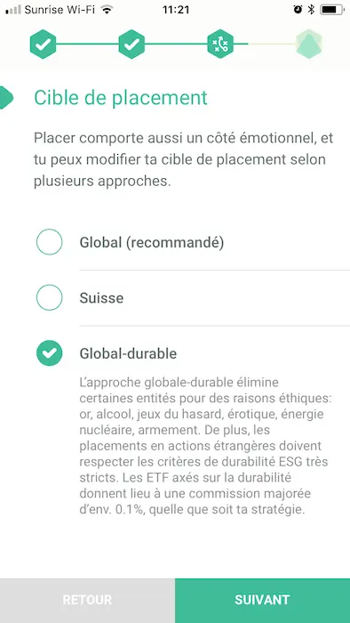 Definition of the investment target — Global-sustainable, something I will investigate on this blog in the coming months