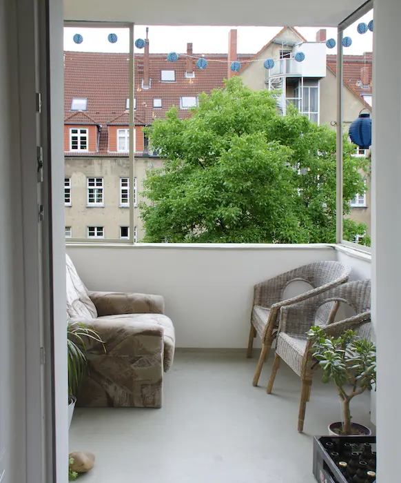Le balcon de l'appart d'Oliver à Hanovre
