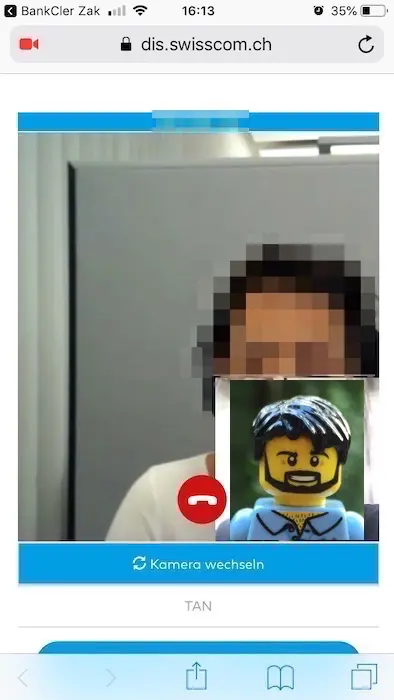Checking my identity : usual questions such as name, firstnames, etc. and then the operator took a picture of me together with my ID, and it was over