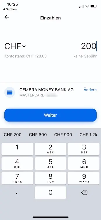 Top-up in CHF of my Revolut card from my Cumulus Mastercard (N.B. these top-ups don't generate any more cashback on the Cumulus side, so use your Cumulus Mastercard credit card for your CHF expenses, and not your Revolut)