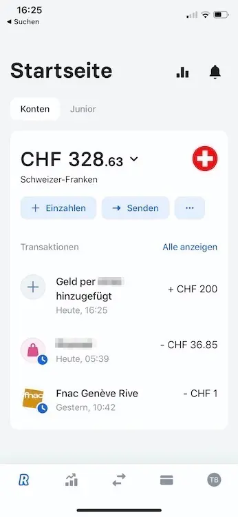 Top-up in CHF of my Revolut card from my Cumulus Mastercard (N.B. these top-ups don't generate any more cashback on the Cumulus side, so use your Cumulus Mastercard credit card for your CHF expenses, and not your Revolut)