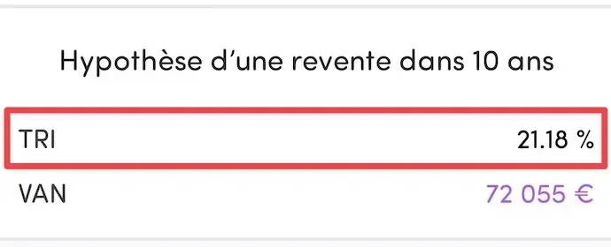 Expected internal rate of return for our 2nd investment property in France (after resale 10 years after purchase)