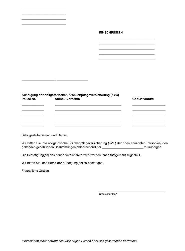 Wie kann man bei Visana kündigen? Ein kurzer eingeschriebener Brief bis zum letzten Arbeitstag im November – und schon ist die Kündigung erledigt!