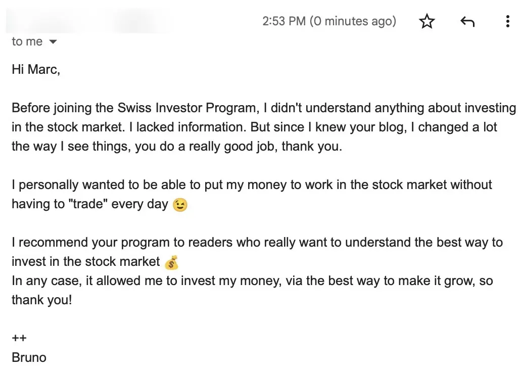 Testimonial of Bruno