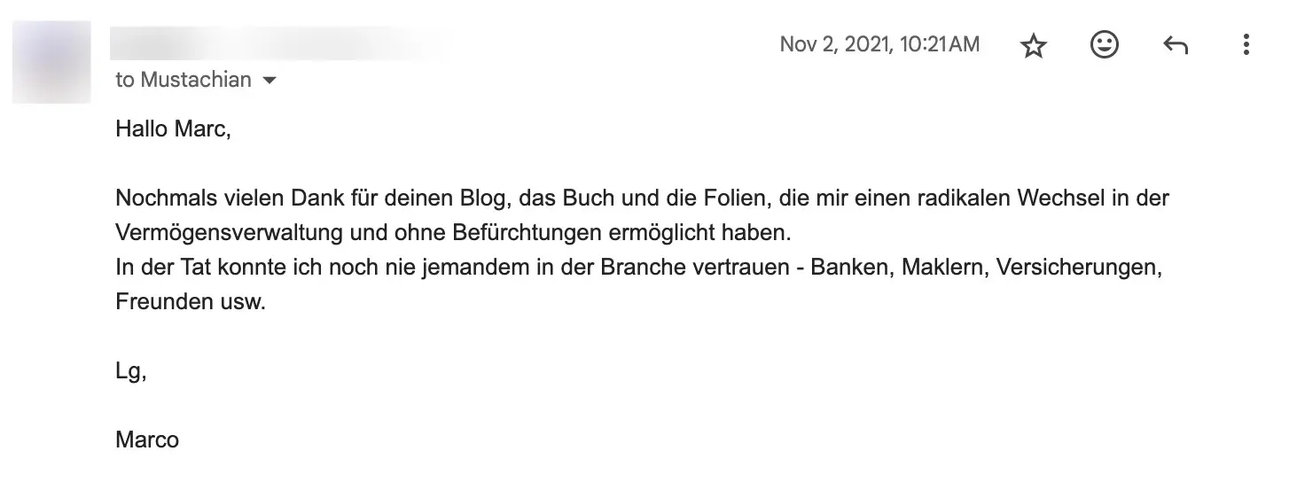 Zeugnis von Marco